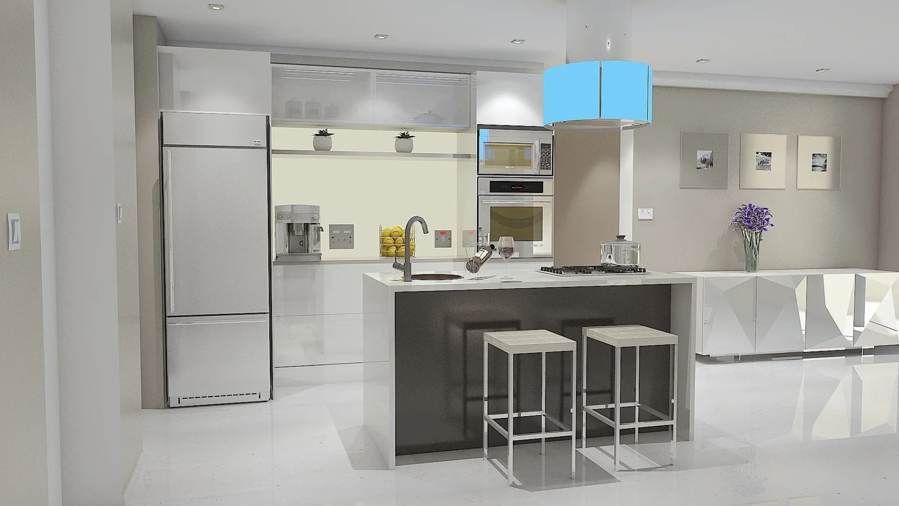 Cocina de diseño moderna en Sevilla por Fuoco