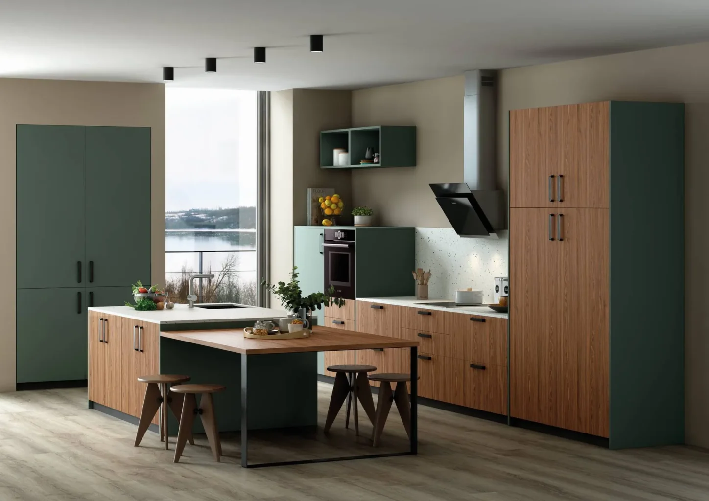 Cocina de diseño moderna en Sevilla por Fuoco